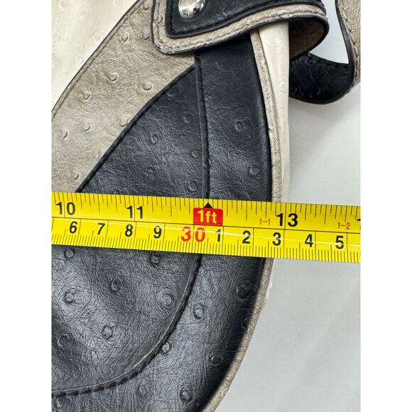 VTG Guess Handbag Y2K Chunky Studded Metal Buckle 
Leather Brown  2000s - Picture 8 of 8